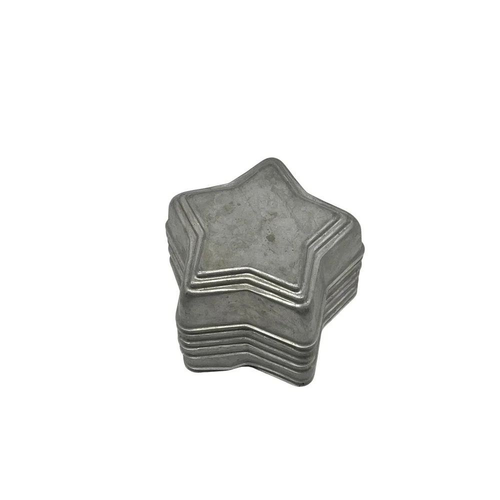Set of 7 Star Shaped Metal Cake Cookie Jello Baking Molds 3